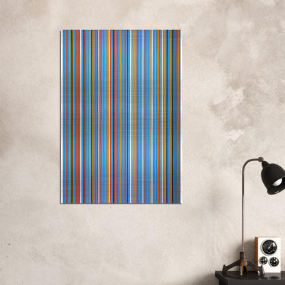 BIG BLUE 1982 - Bridget Riley Brushed Aluminum Print - 70x100 cm / 28x40 inches | Bridget Riley Aluminum Print | Bridget Riley Prints