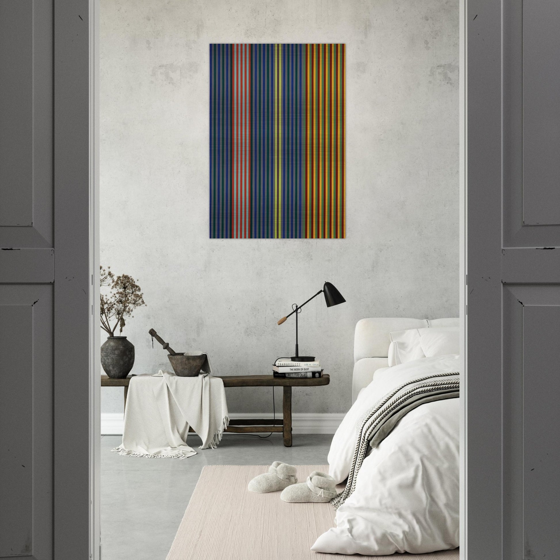 Split Beat - 1965 - Gene Davis Brushed Aluminum Print - 70x100 cm / 28x40 inches | Gene Davis Aluminum Print | Gene Davis Prints