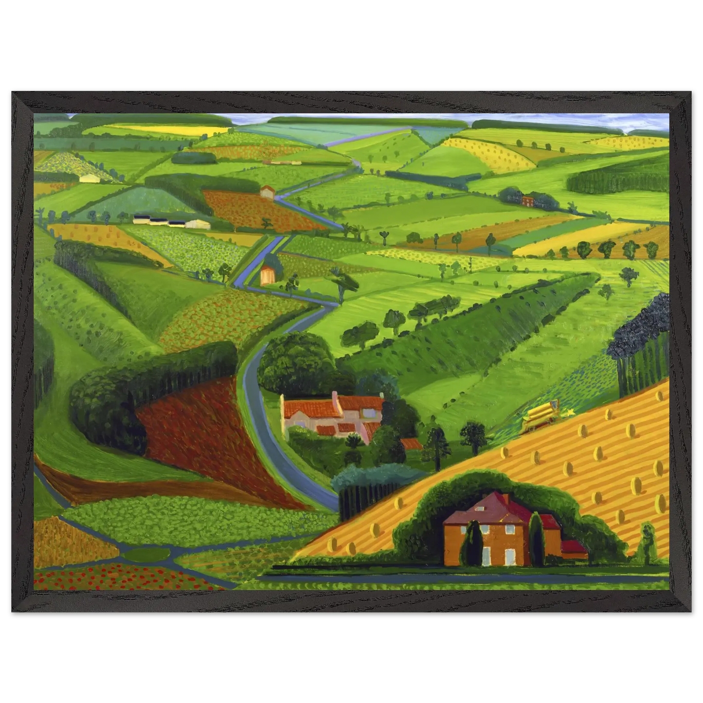 David Hockney - David Hockney Wall art - 27x35 cm / 11x14 Inches - Premium Wooden Framed Poster With Fine Art Paper - Wood frame