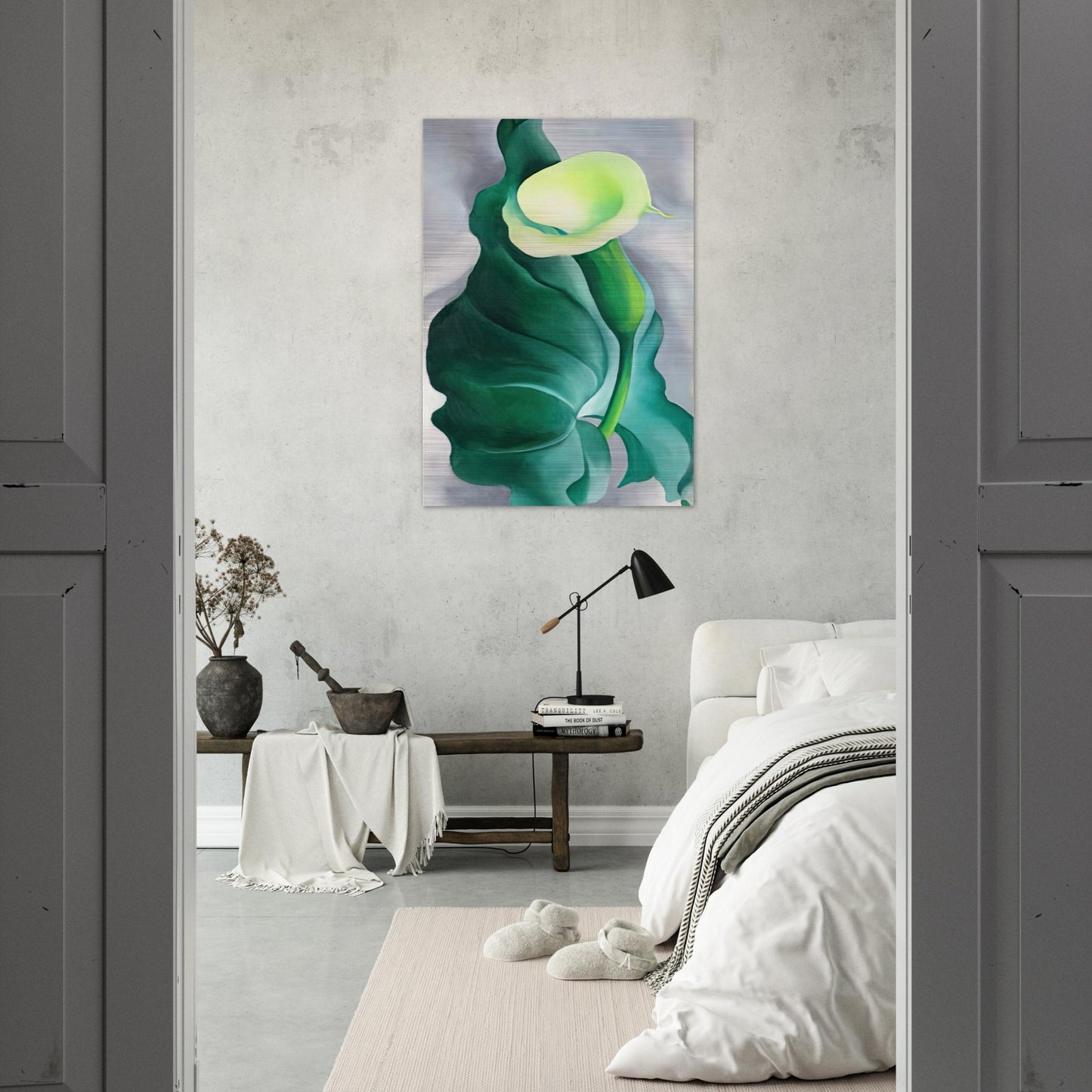 Calla Lily  Lily-Yellow No. 2  - Georgia O'Keeffe Brushed Aluminum Print - 70x100 cm / 28x40 inches | Georgia O'Keeffe Aluminum Print | Georgia O'Keeffe Prints