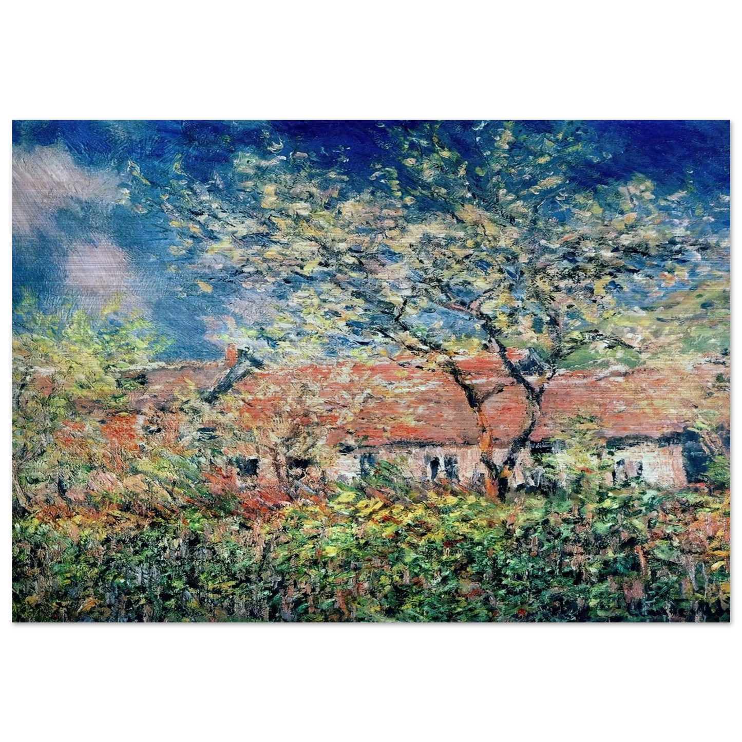 Springtime at Giverny - claude monet Brushed Aluminum Print - 70x100 cm / 28x40 inches | claude monet Aluminum Print | claude monet Prints