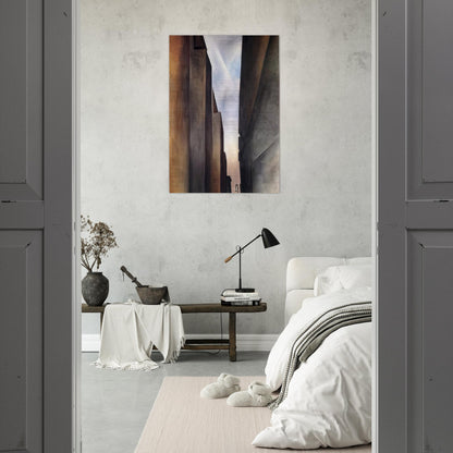 Street of New York II - Georgia O'Keeffe Brushed Aluminum Print - 70x100 cm / 28x40 inches | Georgia O'Keeffe Aluminum Print | Georgia O'Keeffe Prints