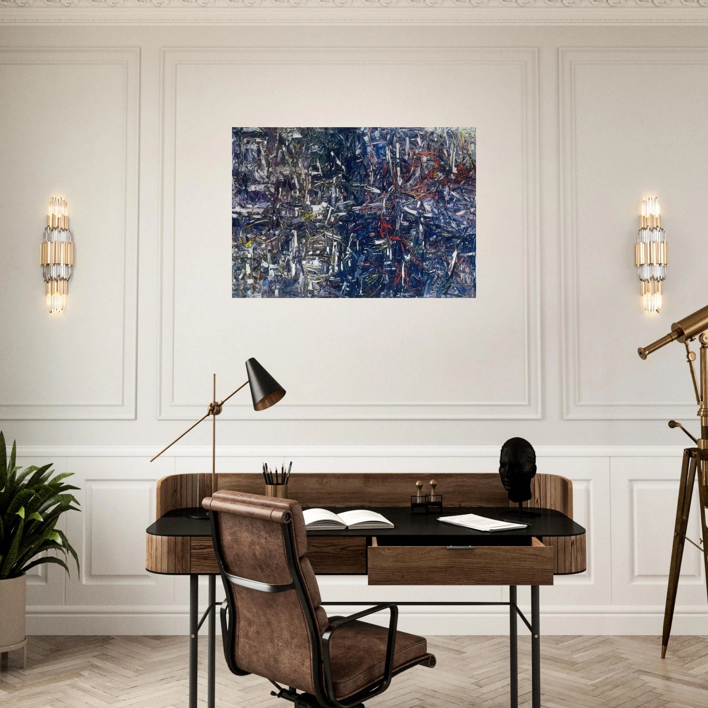 Landing - Jean-Paul Riopelle Brushed Aluminum Print - 70x100 cm / 28x40 inches | Jean-Paul Riopelle Aluminum Print | Jean-Paul Riopelle Prints