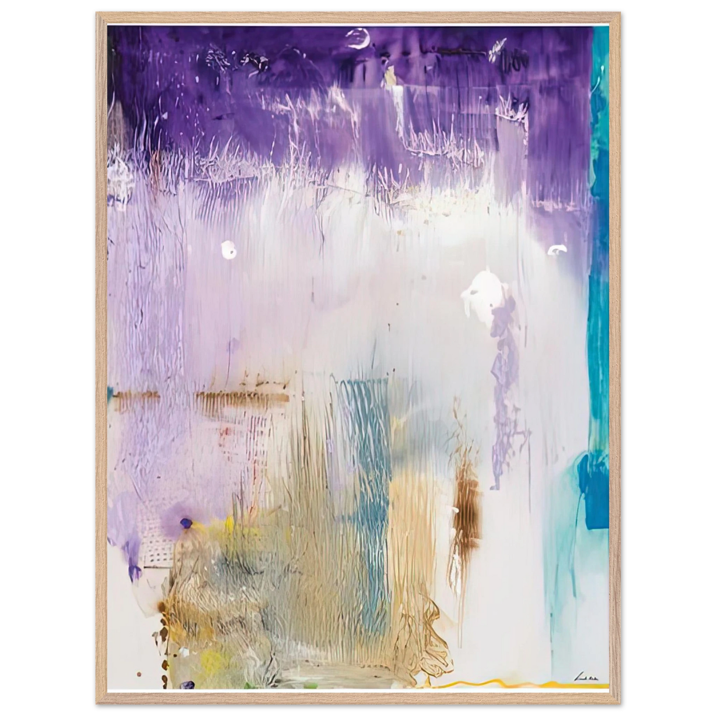 Helen Frankenthaler - Magnet, 1992- Wall Art - 30x40 cm / 12x16 inches - Premium Wooden Framed Poster With Fine Art Paper-canvas - Black frame