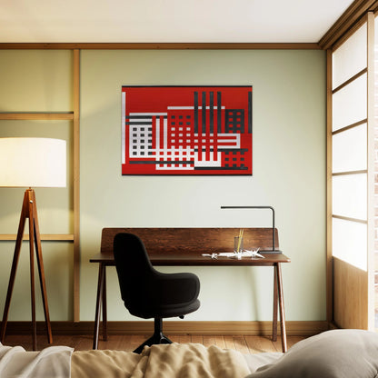 FACTORY 1925 - Josef Albers Brushed Aluminum Print - 70x100 cm / 28x40 inches | Josef Albers Aluminum Print | Josef Albers Prints