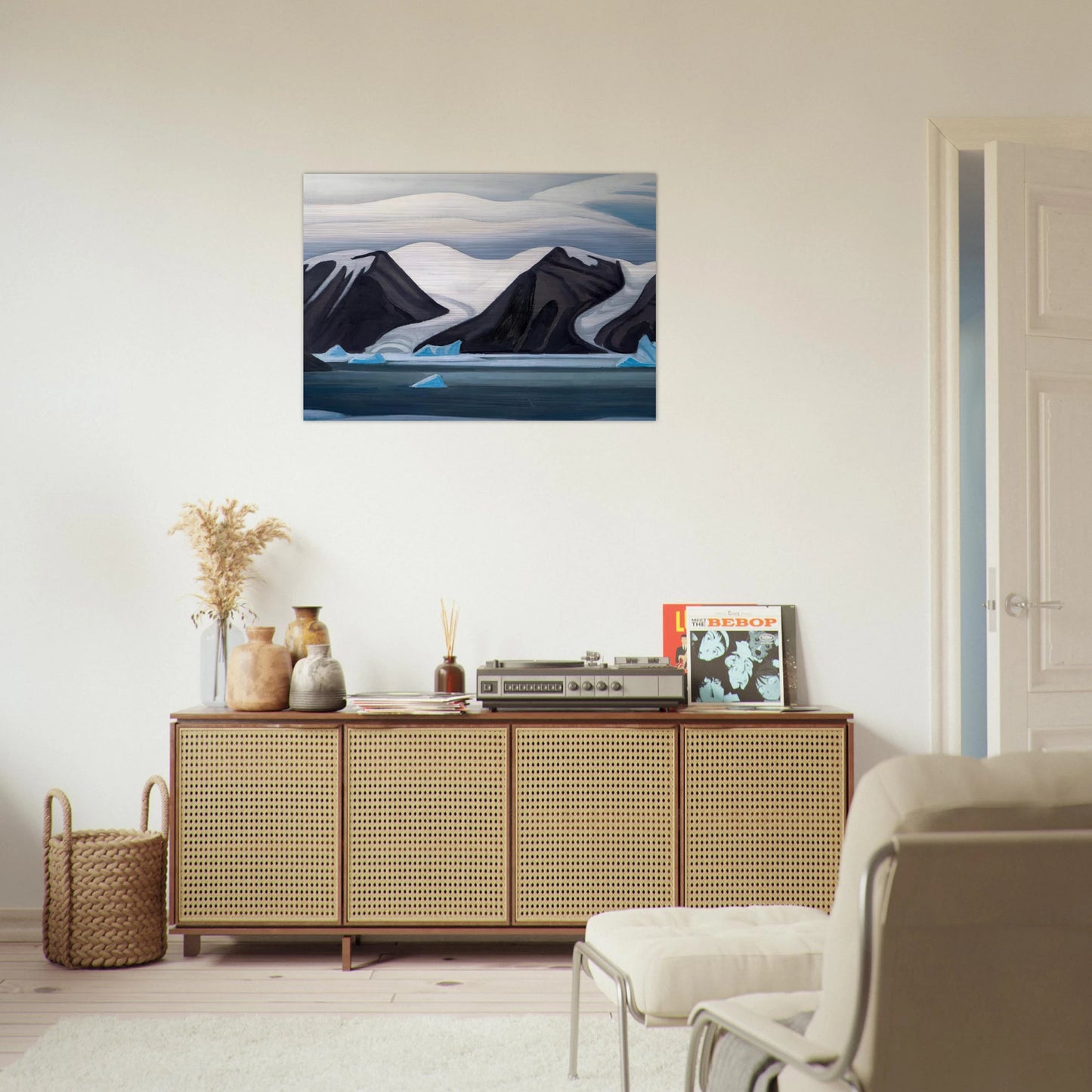Nerke, Greenland - 1930 - Lawren Harris Brushed Aluminum Print - 70x100 cm / 28x40 inches | Lawren Harris Aluminum Print | Lawren Harris Prints