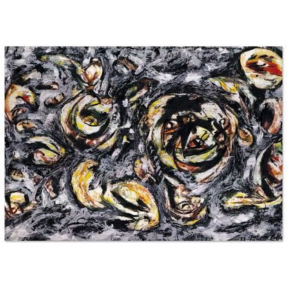 OCEAN GREYNESS 1953 - Jackson Pollock Brushed Aluminum Print - 70x100 cm / 28x40 inches | Jackson Pollock Aluminum Print | Jackson Pollock Prints