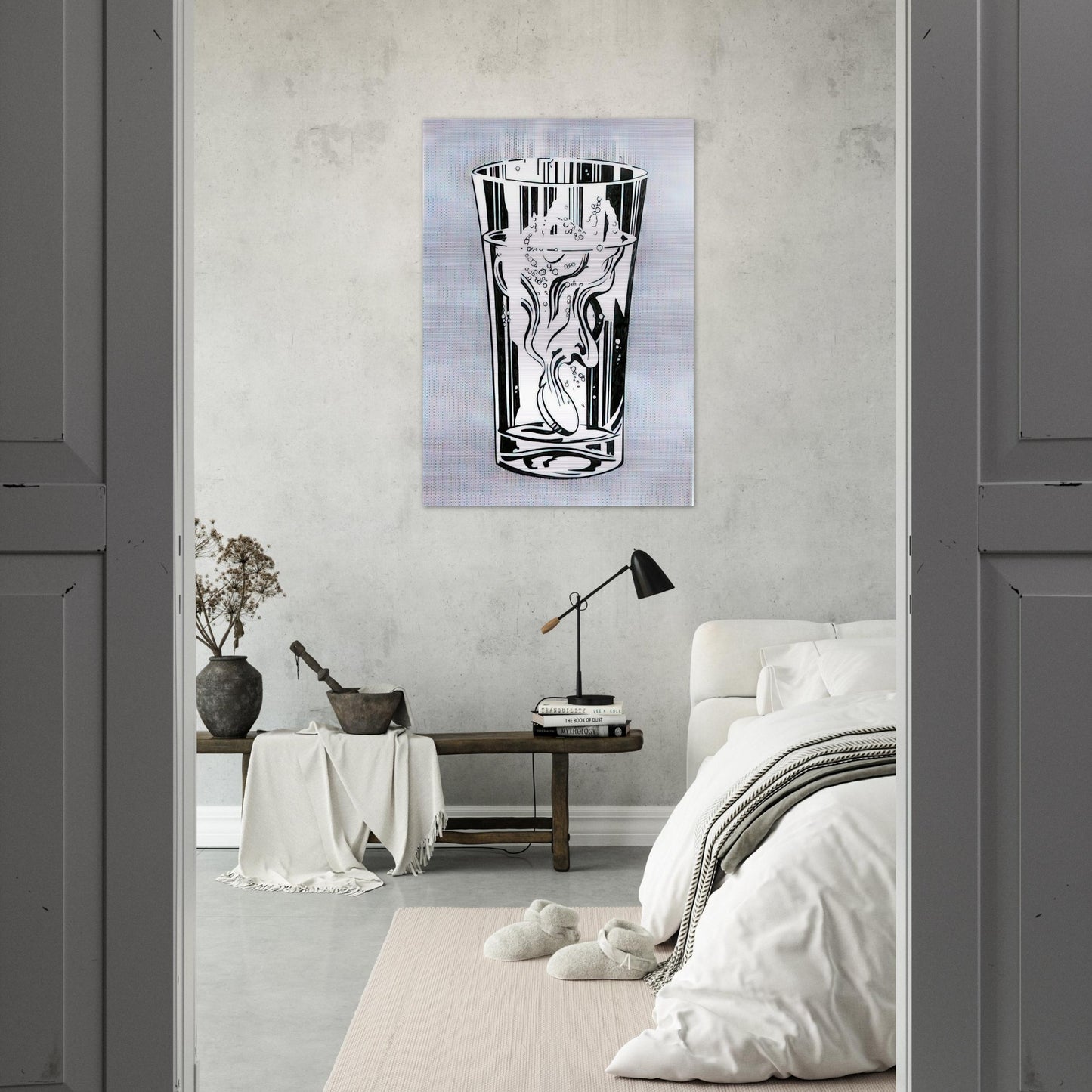 ALKA SELTZER 1966 - Roy Lichtenstein Brushed Aluminum Print - 70x100 cm / 28x40 inches | Roy Lichtenstein Aluminum Print | Roy Lichtenstein Prints