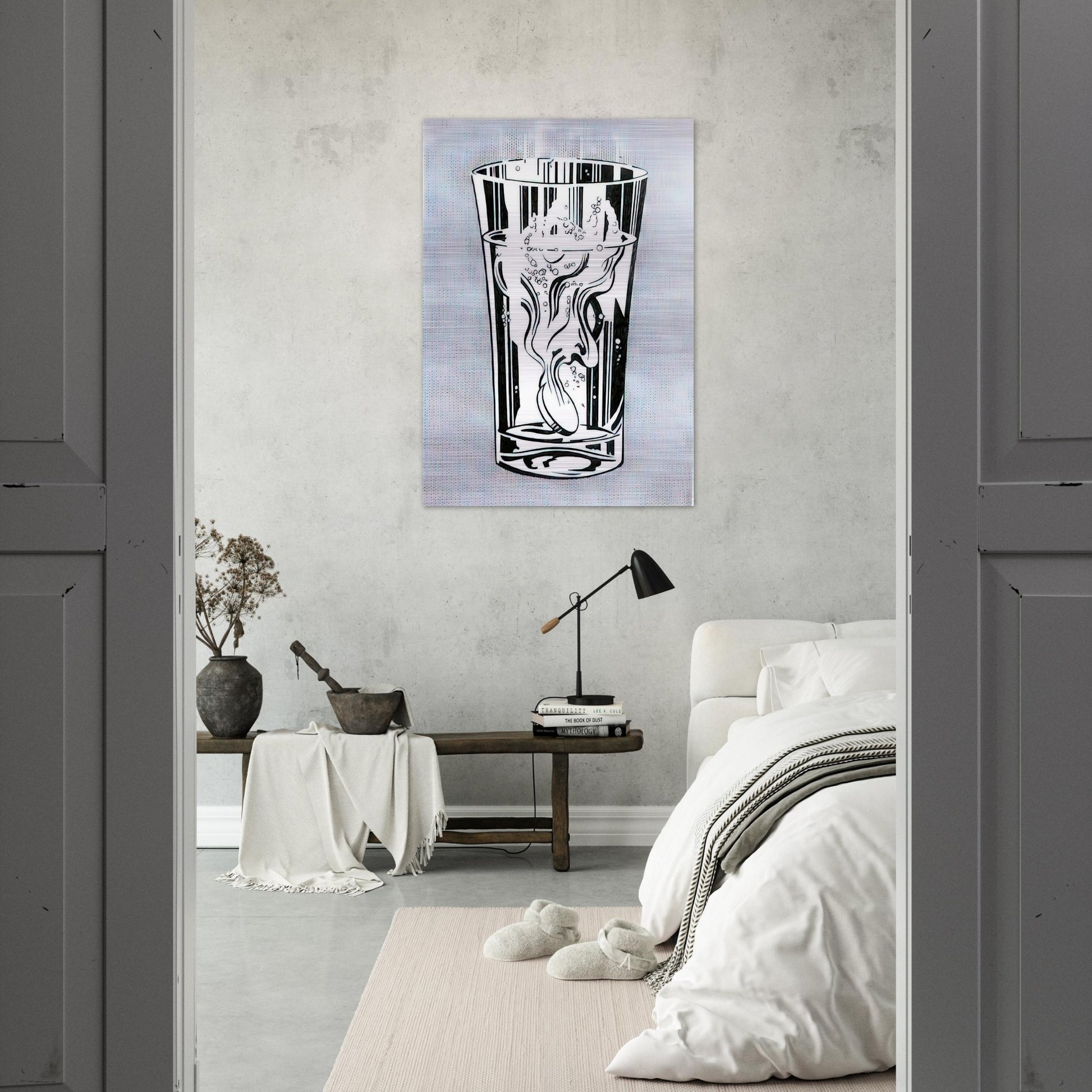 ALKA SELTZER 1966 - Roy Lichtenstein Brushed Aluminum Print - 70x100 cm / 28x40 inches | Roy Lichtenstein Aluminum Print | Roy Lichtenstein Prints