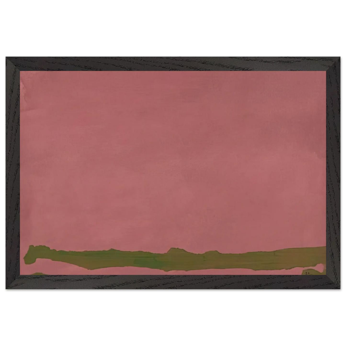 Helen Frankenthaler - Green Likes Mauve - 1970 Wall art - 15x20 cm / 6x8 Inches - Premium Wooden Framed Poster With Fine Art Paper - Wood frame