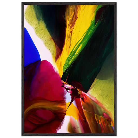 Phenomena Phoenix Equinox - 2006 - Paul Jenkins 70x100 cm / 28x40 inches Framed Art Print – Black Wooden Frame