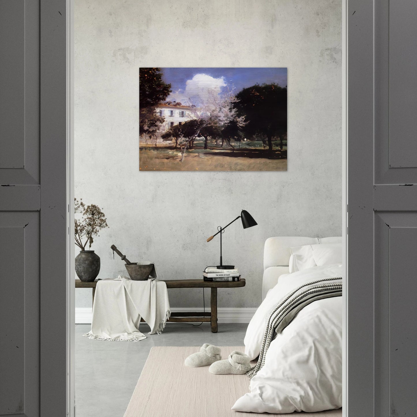 House and Garden - John Singer Sargent Brushed Aluminum Print - 70x100 cm / 28x40 inches | John Singer Sargent Aluminum Print | John Singer Sargent Prints