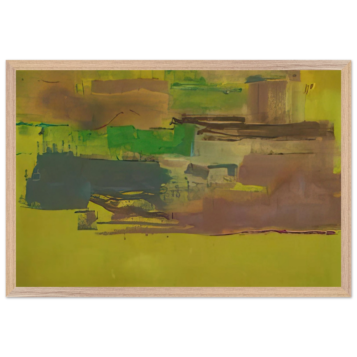Helen Frankenthaler - August Deep - 1978 Wall art - 45x60 cm / 18x24 inches - Premium Wooden Framed Poster With Fine Art Paper-canvas - Black frame