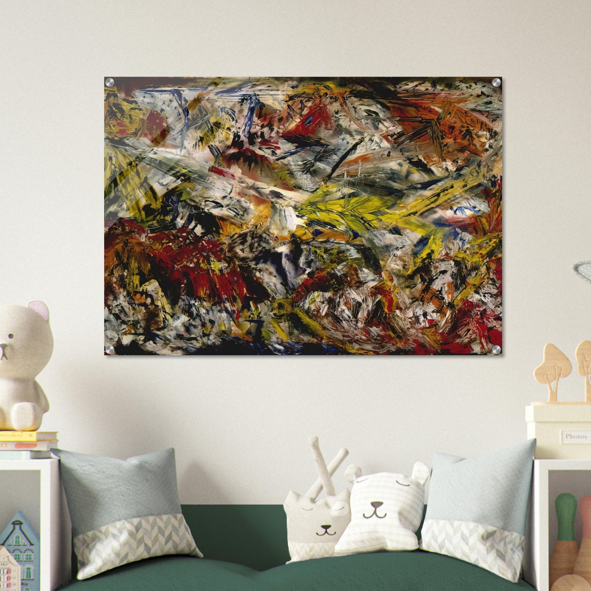 Le tumulte à la machoire crispee - Marcel Barbeau Acrylic Print - 70x100 cm / 28x40″ inches