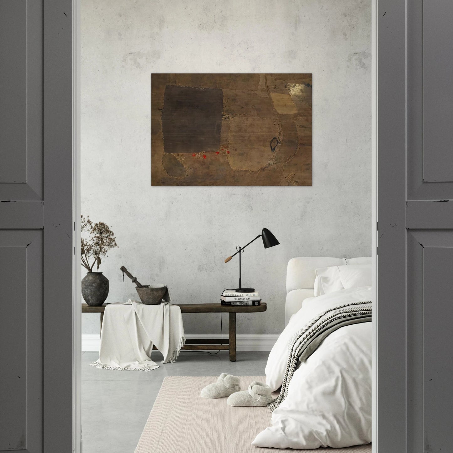 Composition - Alberto Burri Brushed Aluminum Print - 70x100 cm / 28x40 inches | Alberto Burri Aluminum Print | Alberto Burri Prints