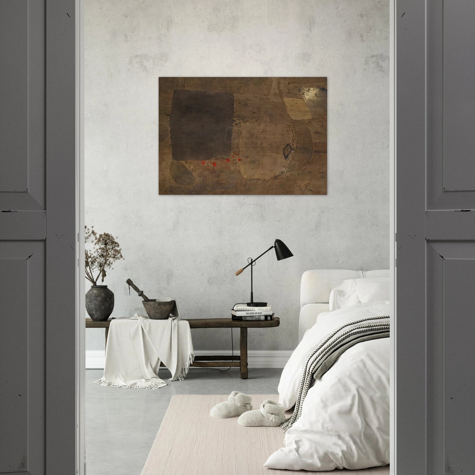 Composition - Alberto Burri Brushed Aluminum Print - 70x100 cm / 28x40 inches | Alberto Burri Aluminum Print | Alberto Burri Prints