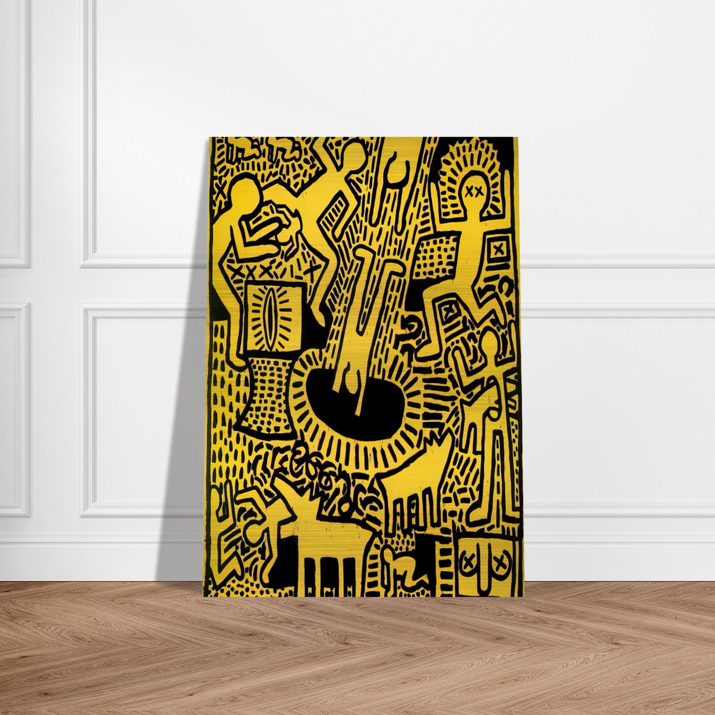 UNTITLED 1981 - Keith Haring Brushed Aluminum Print - 70x100 cm / 28x40 inches | Keith Haring Aluminum Print | Keith Haring Prints
