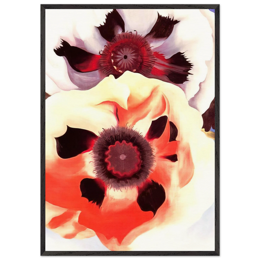 POPPIES N3 - Georgia OKeeffe 70x100 cm / 28x40 inches Framed Art Print – Black Wooden Frame