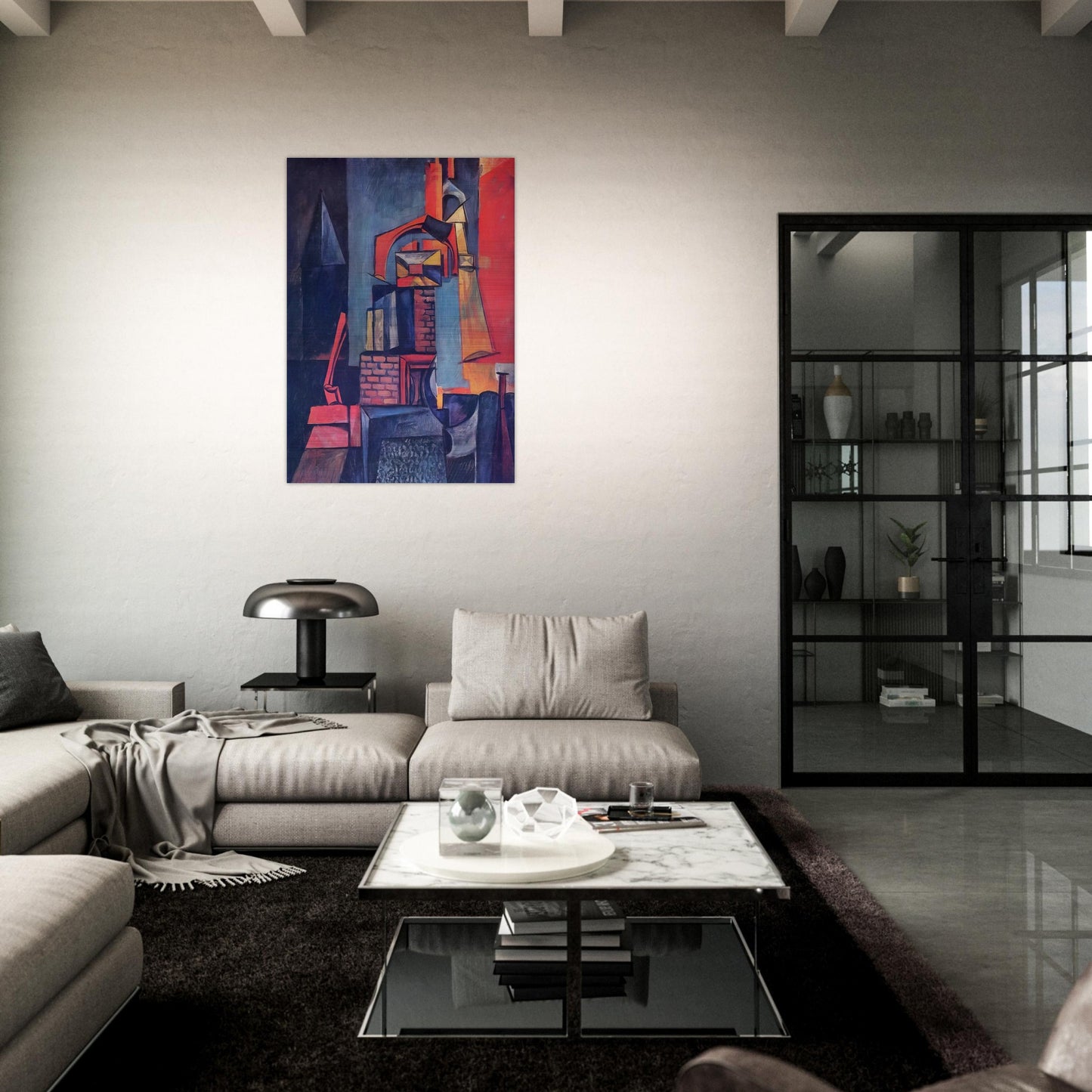 Towers - Max Ernst Brushed Aluminum Print - 70x100 cm / 28x40 inches | Max Ernst Aluminum Print | Max Ernst Prints