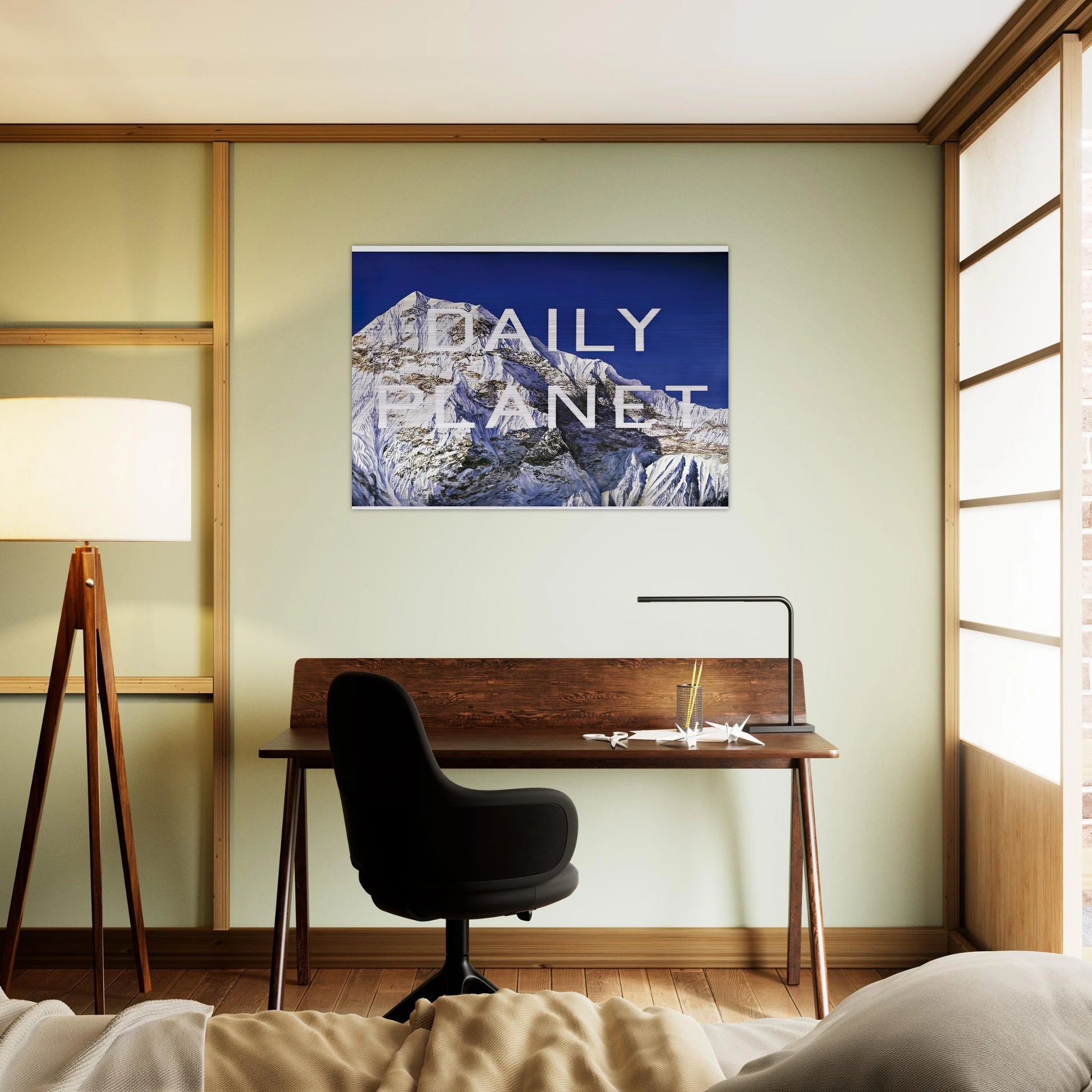 DAILY PLANET 2003 - Edward Ruscha Brushed Aluminum Print - 70x100 cm / 28x40 inches | Edward Ruscha Aluminum Print | Edward Ruscha Prints