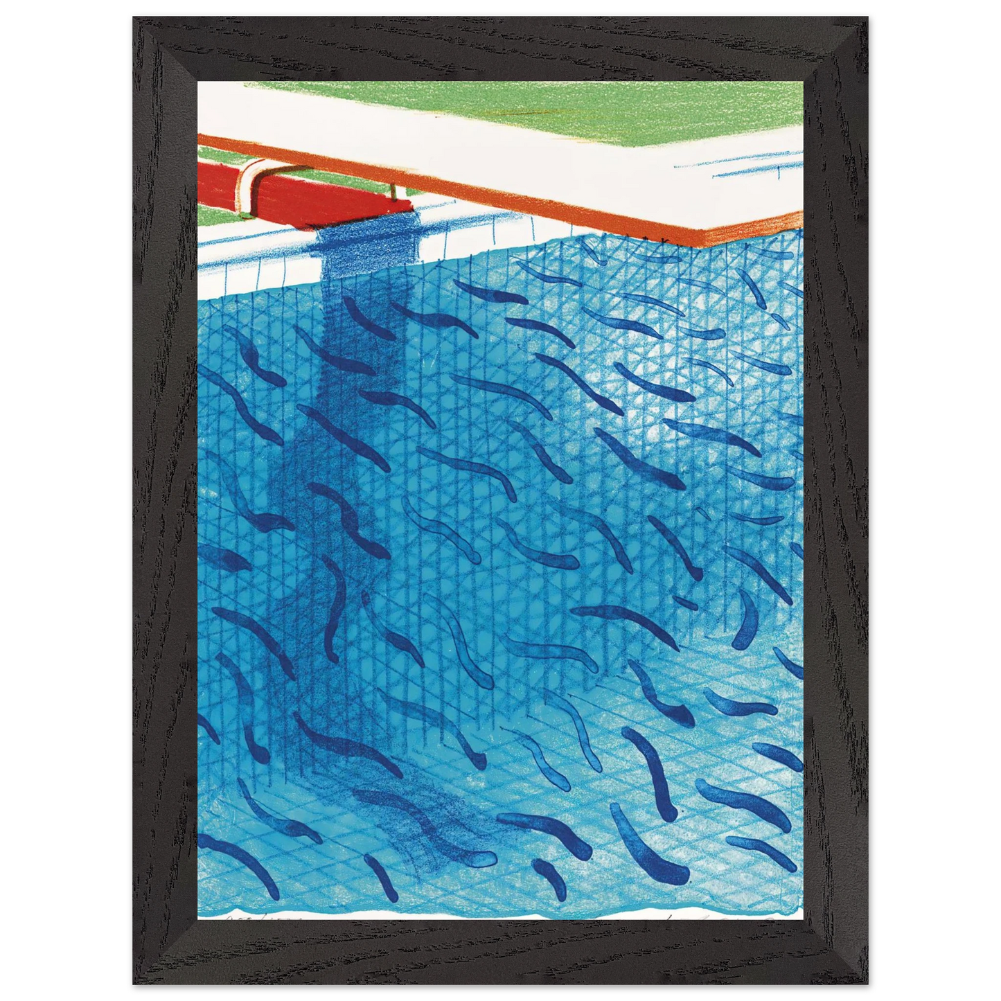 David Hockney - David Hockney Wall art - 21x29.7 cm / 8x12" - Premium Wooden Framed Poster With Fine Art Paper-canvas - White frame
