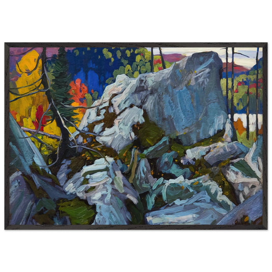 Autumn Batchewana - 1918 - Lawren Harris 70x100 cm / 28x40 inches Framed Art Print – Black Wooden Frame