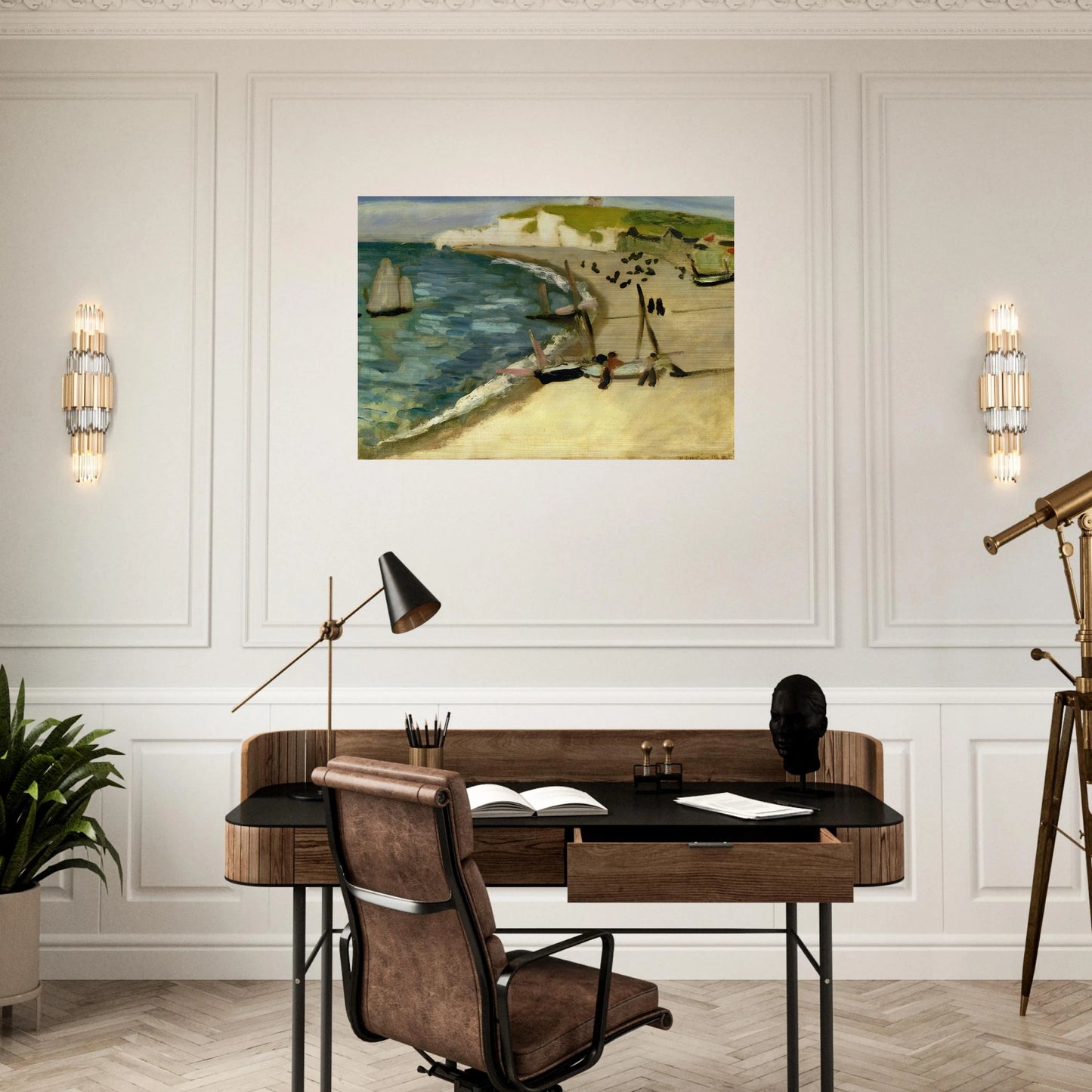 AHT AMONT CLIFFS AT ETRETAT 1920 - Henri Matisse Brushed Aluminum Print - 70x100 cm / 28x40 inches | Henri Matisse Aluminum Print | Henri Matisse Prints