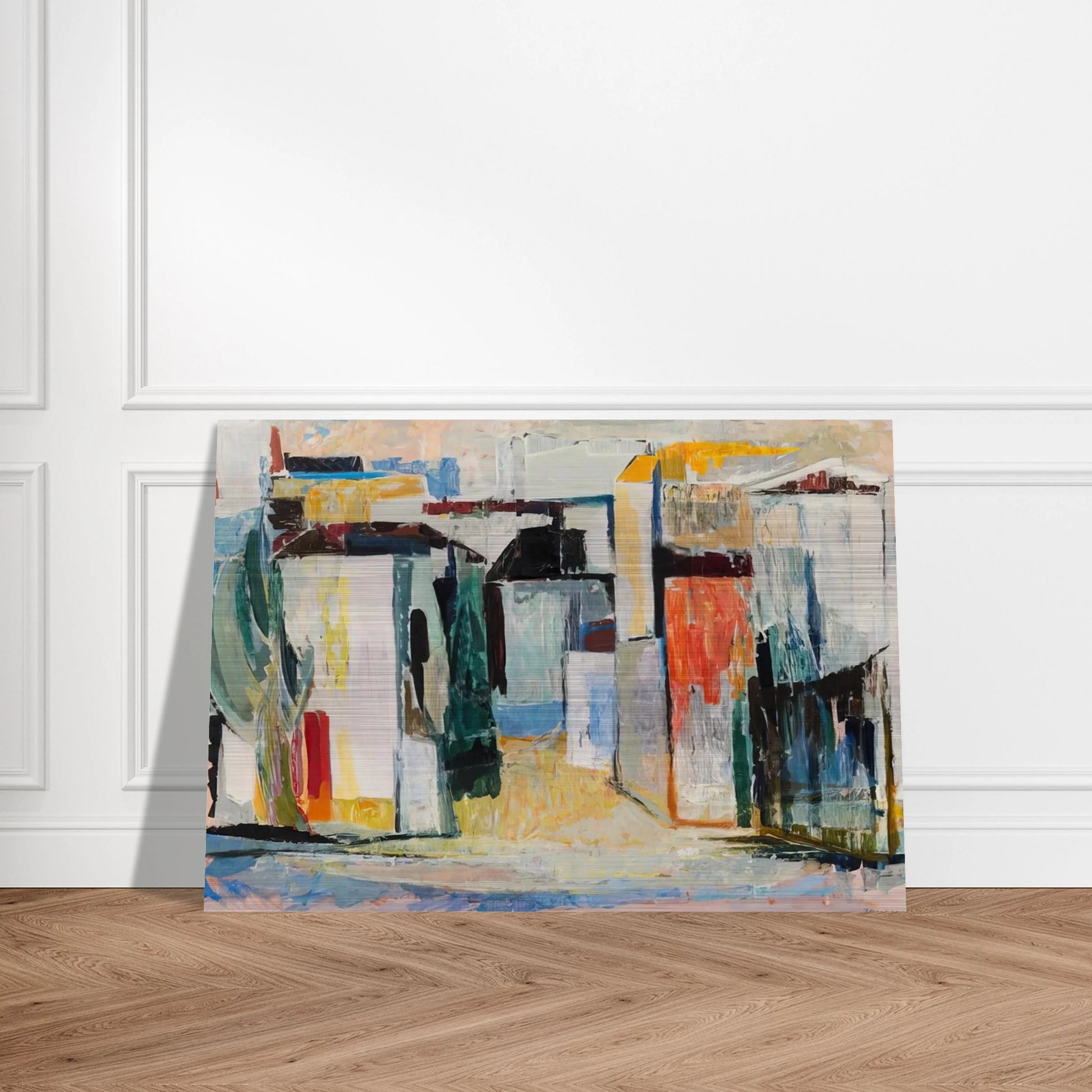 Houses - 1962 - Tove Jansson Brushed Aluminum Print - 70x100 cm / 28x40 inches | Tove Jansson Aluminum Print | Tove Jansson Prints