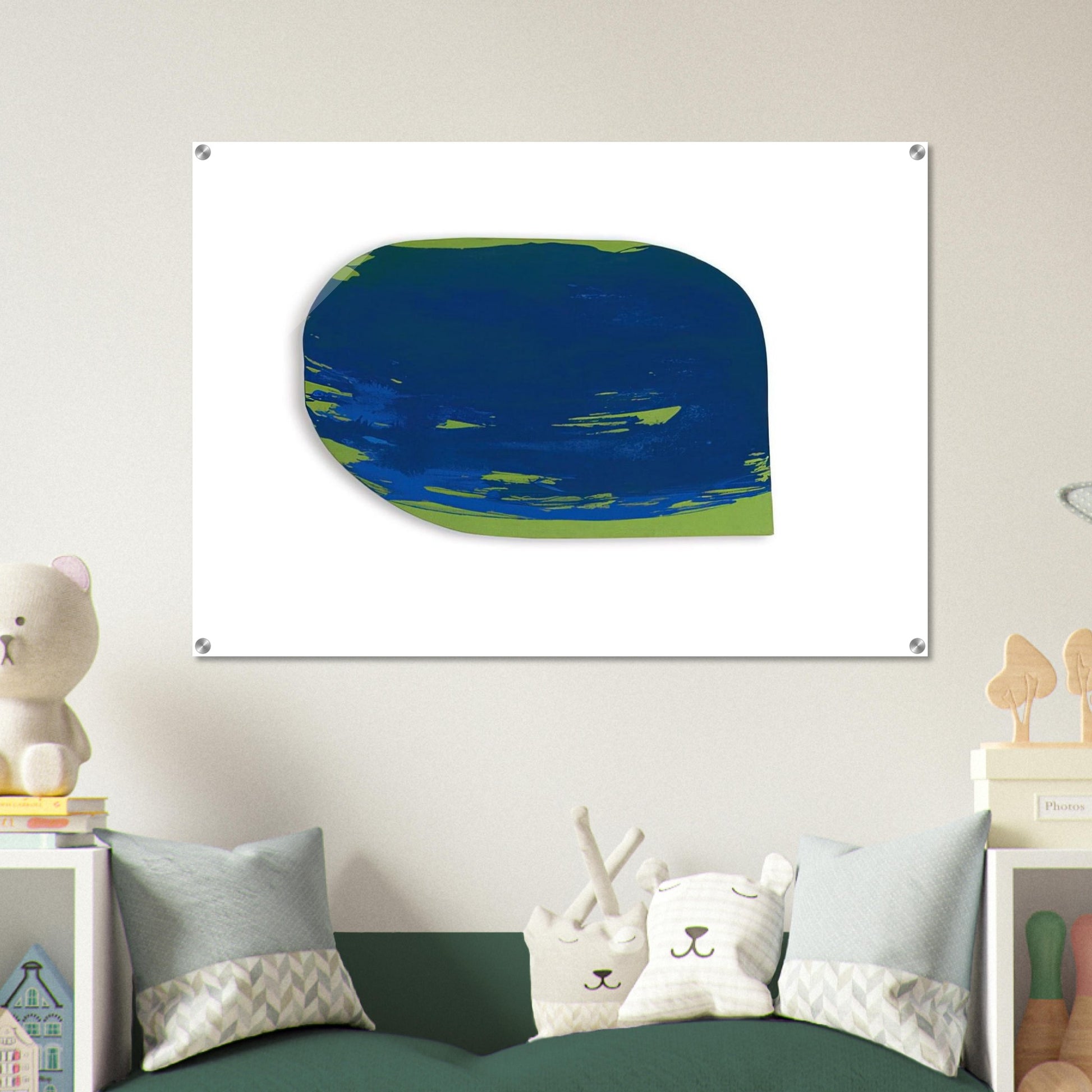 Blau auf Grün - 1965 - Blinky Palermo Acrylic Print - 70x100 cm / 28x40″ inches