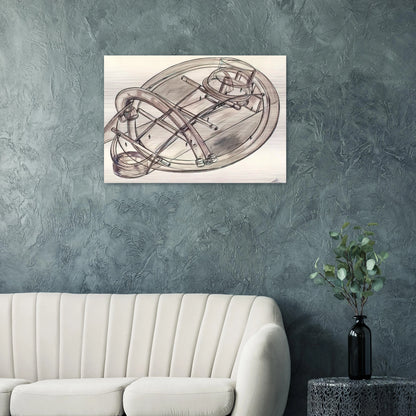 Untitled - 1972 - Gyula Kosice Brushed Aluminum Print - 70x100 cm / 28x40 inches | Gyula Kosice Aluminum Print | Gyula Kosice Prints