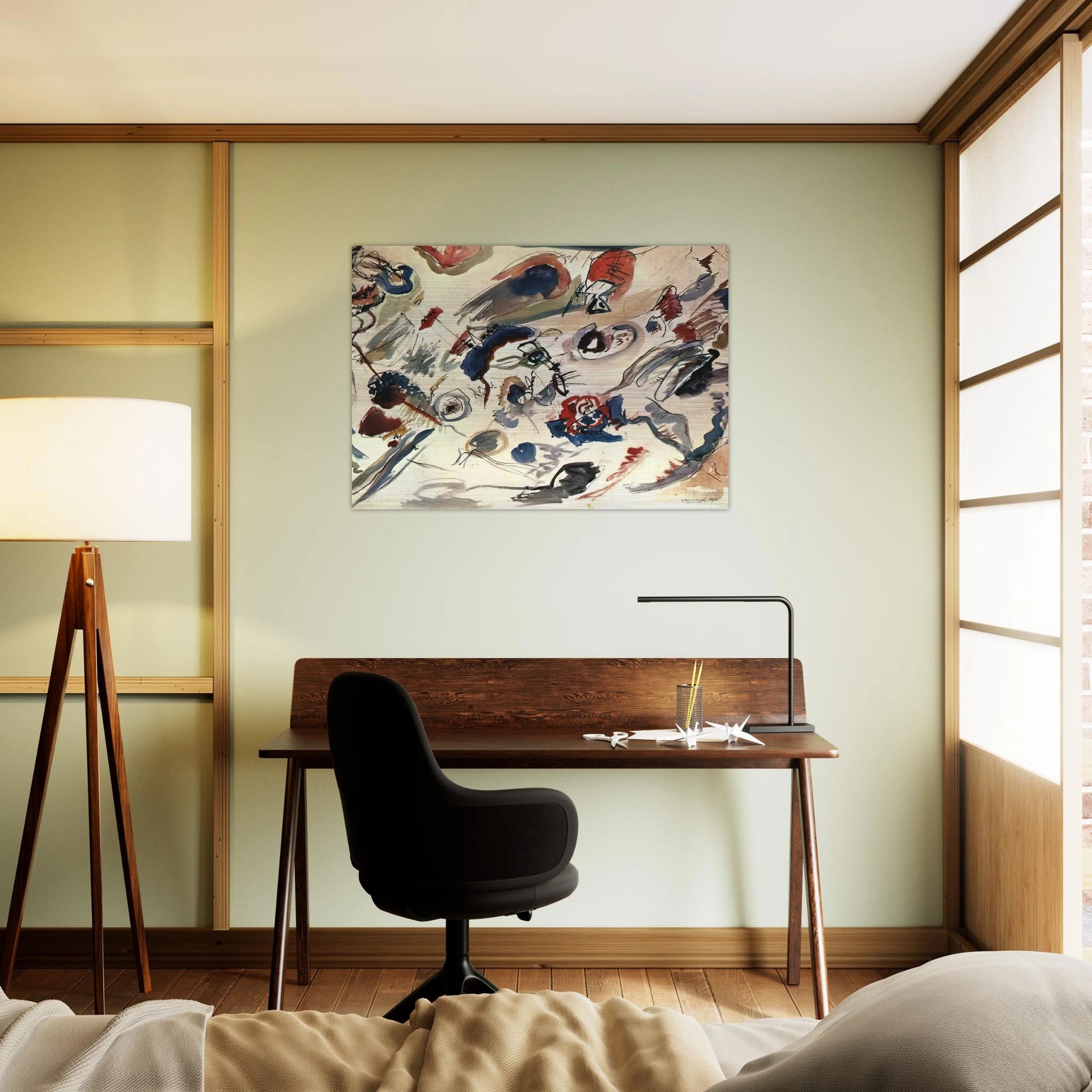 FIRST ABSTRACT WATERCOLOR 1910 - Wassily Kandinsky Brushed Aluminum Print - 70x100 cm / 28x40 inches | Wassily Kandinsky Aluminum Print | Wassily Kandinsky Prints