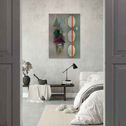RED STAFF 1937 - Rudolf Bauer Brushed Aluminum Print - 70x100 cm / 28x40 inches | Rudolf Bauer Aluminum Print | Rudolf Bauer Prints