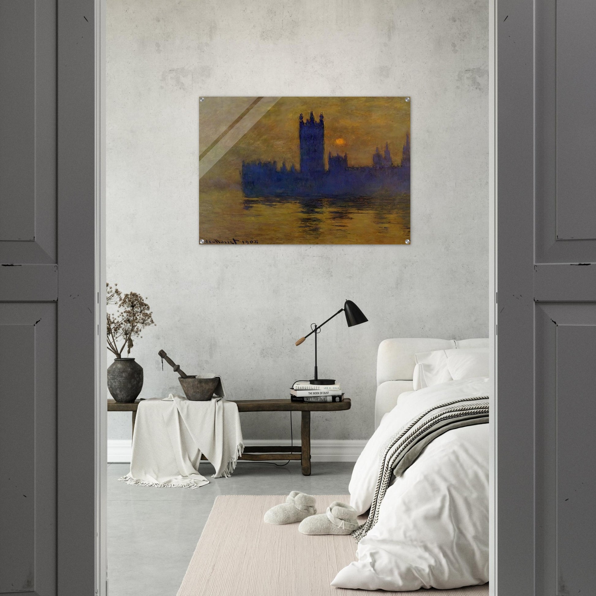 Houses of Parliament, Sunset 02 - claude monet Acrylic Print - 70x100 cm / 28x40″ inches