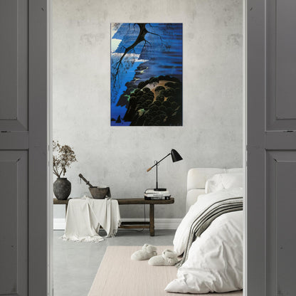 Mystical Coastline - Eyvind Earle Brushed Aluminum Print - 70x100 cm / 28x40 inches | Eyvind Earle Aluminum Print | Eyvind Earle Prints