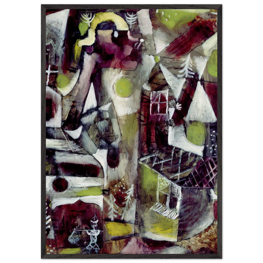 SWAMP LEGEND 1919 - Paul Klee 70x100 cm / 28x40 inches Framed Art Print – Black Wooden Frame