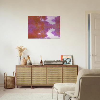 Misty Morning on the Seine, Mauve - claude monet Brushed Aluminum Print - 70x100 cm / 28x40 inches | claude monet Aluminum Print | claude monet Prints