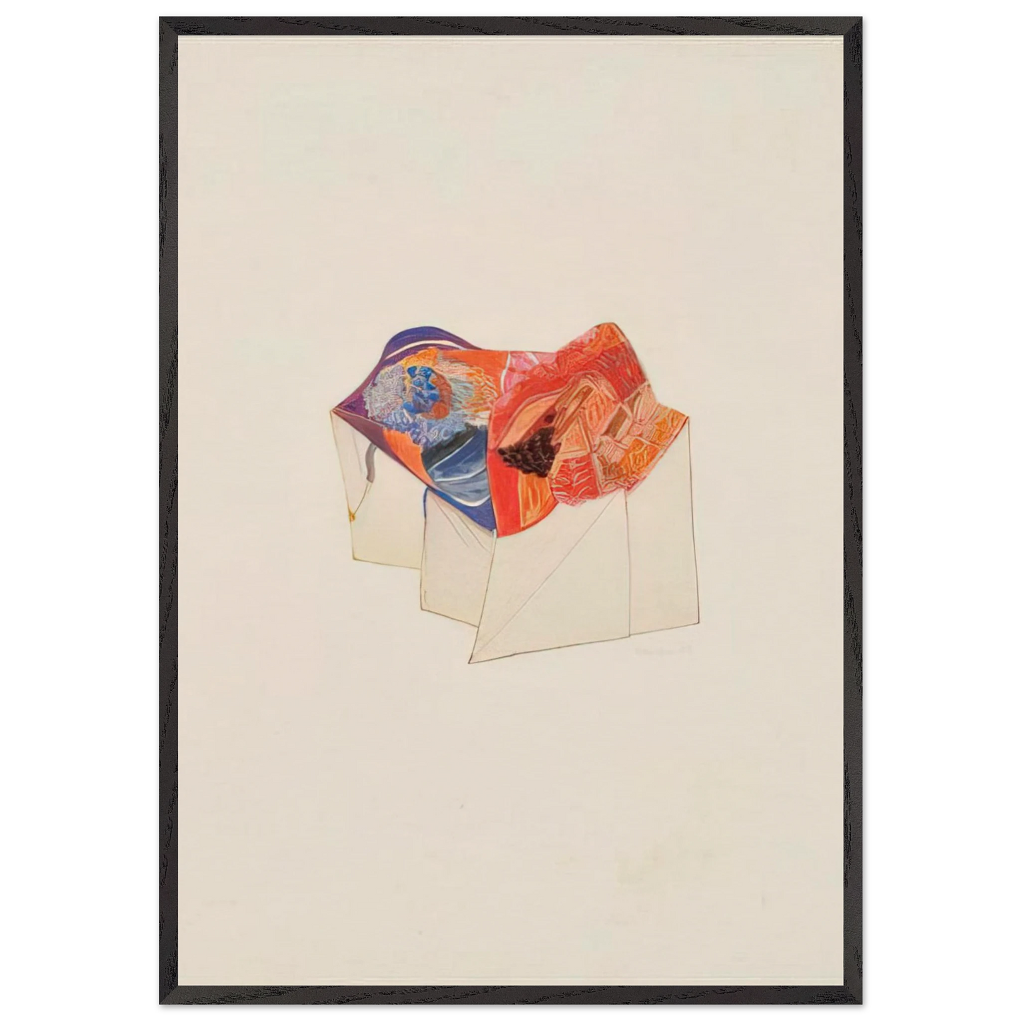 Sem titulo - 1969 - Menez 70x100 cm / 28x40 inches Framed Art Print – Black Wooden Frame