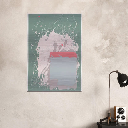 Grey  Blue on Green - 1971 - John Hoyland Brushed Aluminum Print - 70x100 cm / 28x40 inches | John Hoyland Aluminum Print | John Hoyland Prints