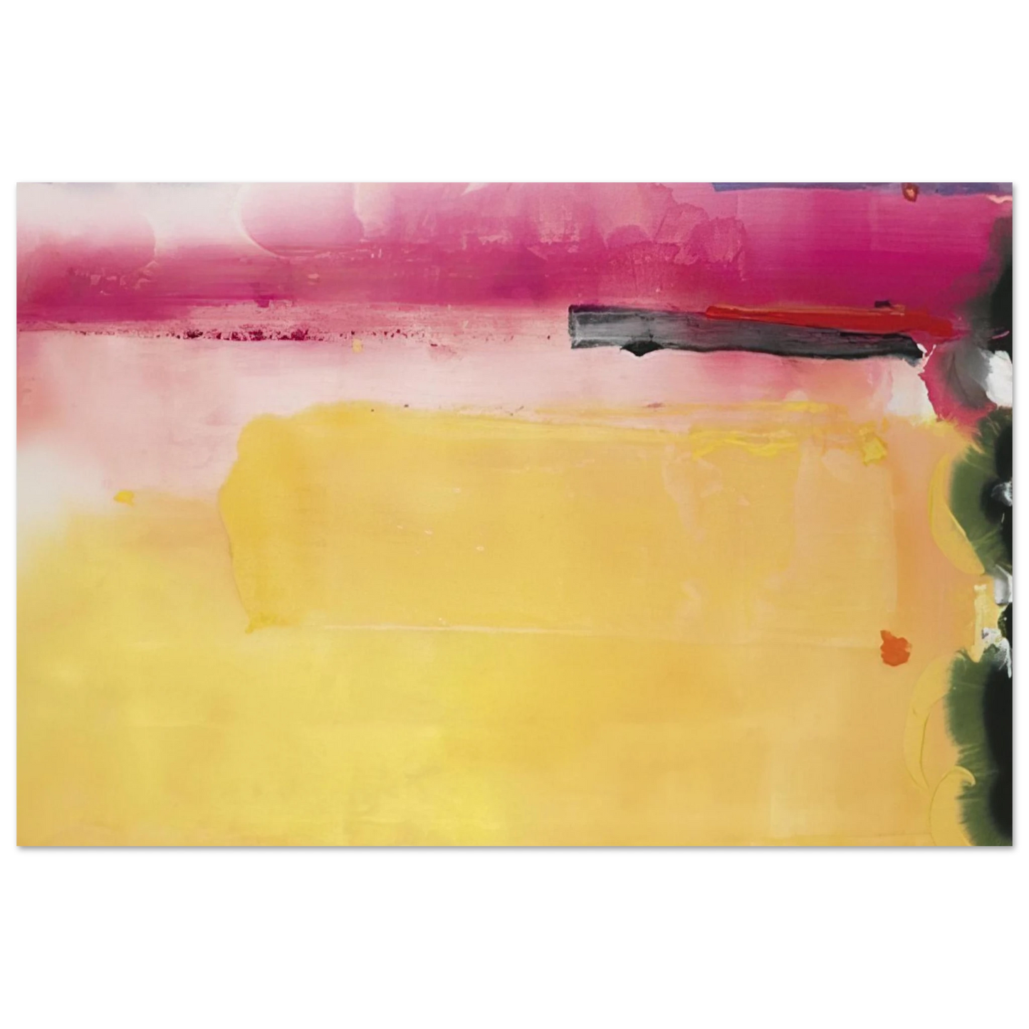 Helen Frankenthaler - Black-Eyed Susan - 1988 Wall art - A3 (29.7 x 42  cm) - Premium Wooden Framed Poster With Fine Art Paper-canvas - Black frame