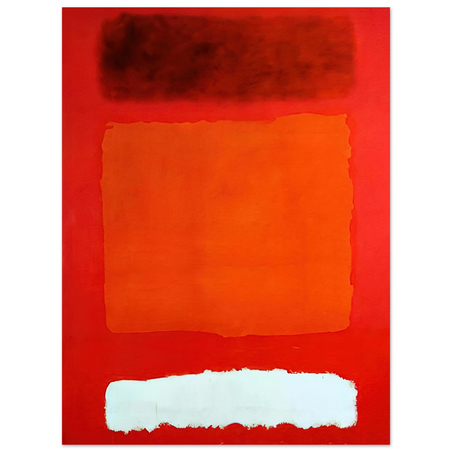 Mark Rothko - Red, White, and Brown - 1957 Wall Art - 60x80 cm / 24x32 inches - Premium Wooden Framed Poster With Fine Art Paper-canvas - Black frame
