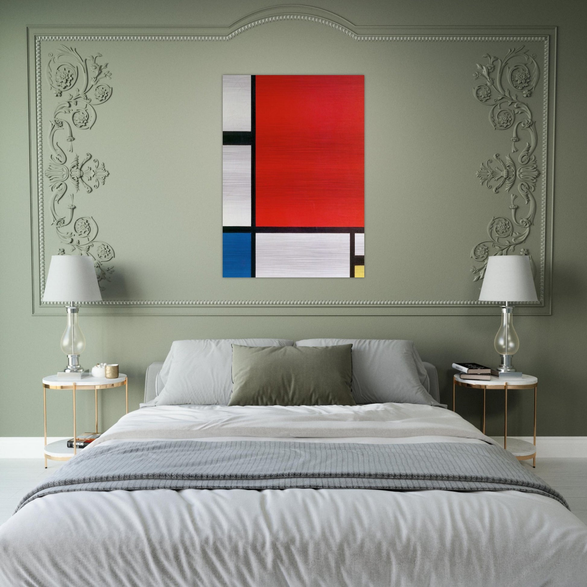 Composition with Red, Blue and Yellow - Piet Mondrian Brushed Aluminum Print - 70x100 cm / 28x40 inches | Piet Mondrian Aluminum Print | Piet Mondrian Prints