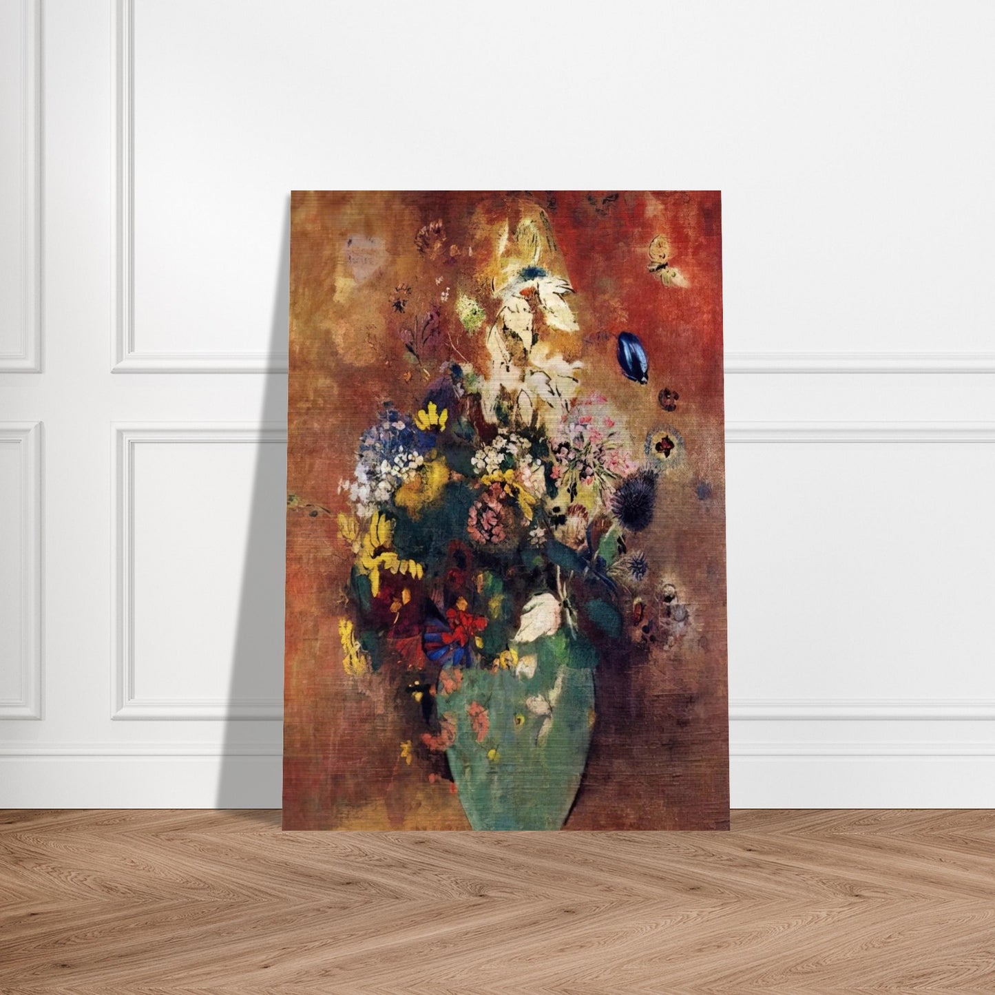GREEN VASE - Odilon Redon Brushed Aluminum Print - 70x100 cm / 28x40 inches | Odilon Redon Aluminum Print | Odilon Redon Prints