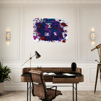 Untitled  SFP94-75  SFF 1749  - Sam Francis Brushed Aluminum Print - 70x100 cm / 28x40 inches | Sam Francis Aluminum Print | Sam Francis Prints