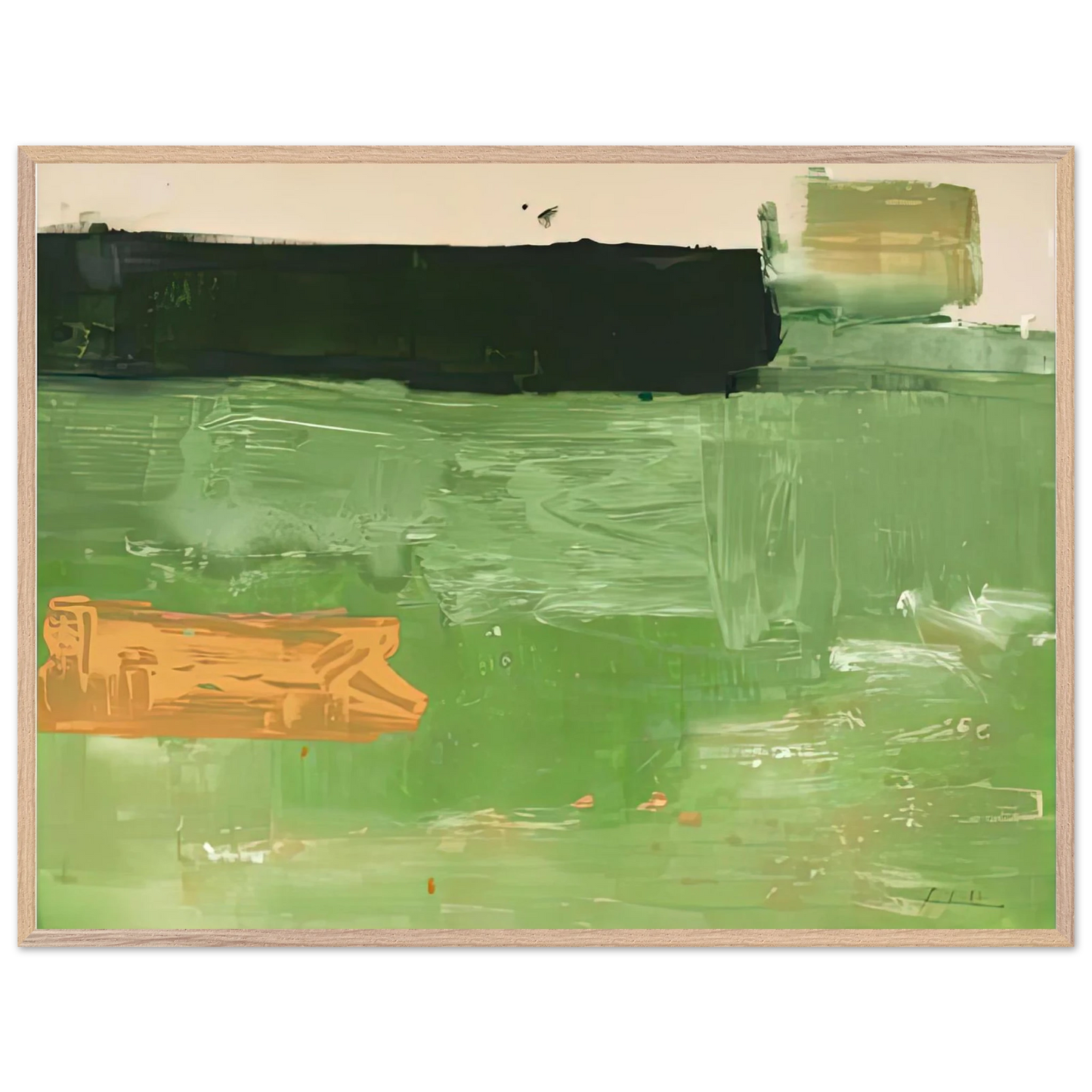 Helen Frankenthaler - Mediterranean, 1981- Wall Art - 30x40 cm / 12x16 inches - Premium Wooden Framed Poster With Fine Art Paper-canvas - Wood frame