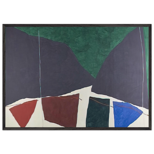 Untitled - 1982 N2 - Ray Parker 70x100 cm / 28x40 inches Framed Art Print – Black Wooden Frame