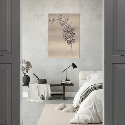 Branch with Leaves - Vincent van Gogh Brushed Aluminum Print - 70x100 cm / 28x40 inches | Vincent van Gogh Aluminum Print | Vincent van Gogh Prints