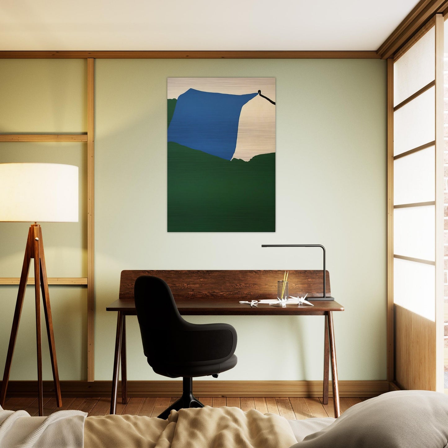 Camping II - 1970 - Raoul De Keyser Brushed Aluminum Print - 70x100 cm / 28x40 inches | Raoul De Keyser Aluminum Print | Raoul De Keyser Prints
