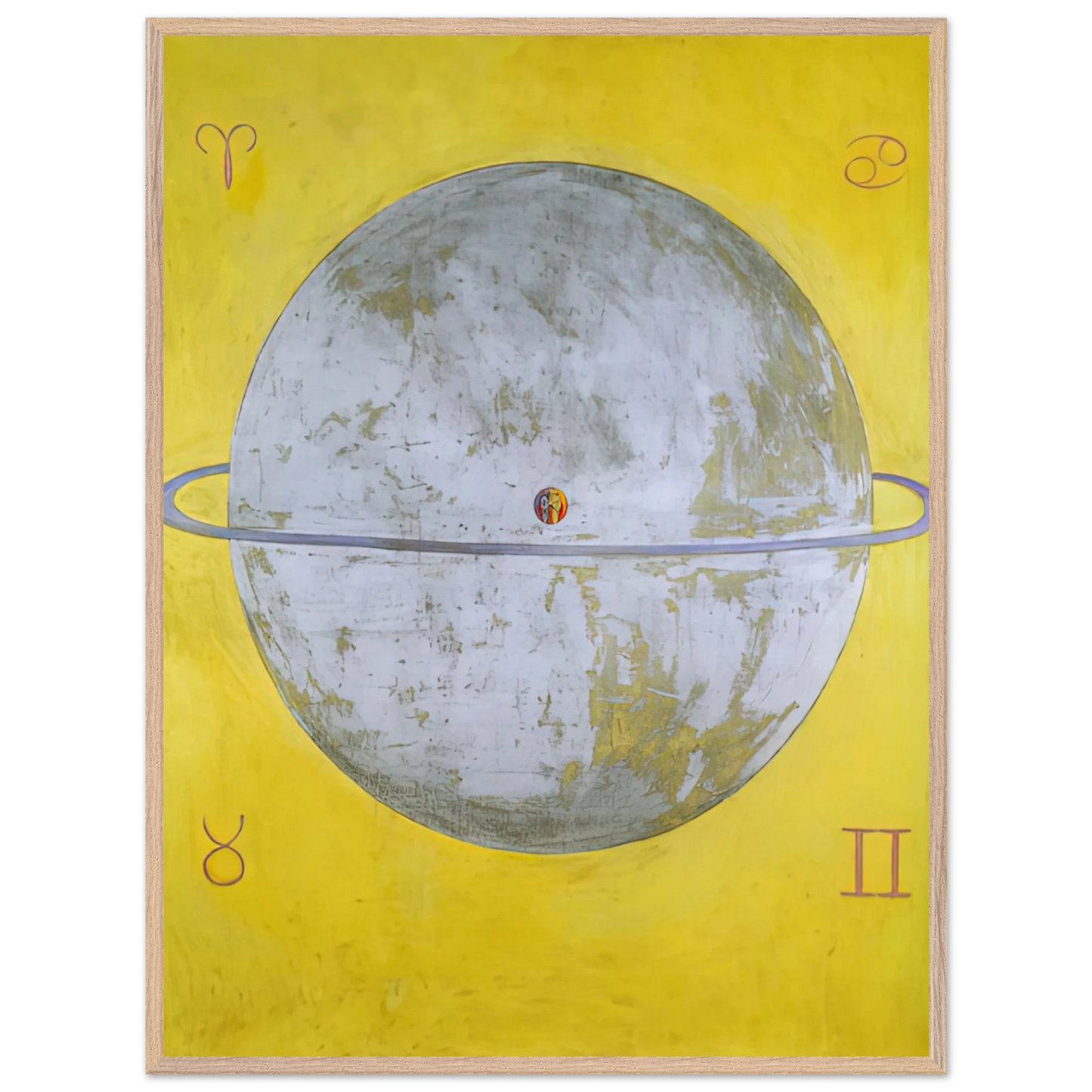 Hilma af Klint - THE DOVE NR 12 1915 Wall art - 30x40 cm / 12x16 inches - Premium Wooden Framed Poster With Fine Art Paper-canvas - Wood frame
