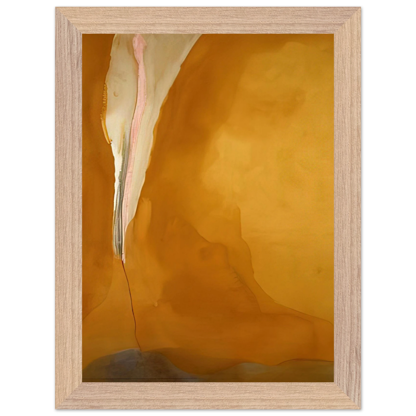 Helen Frankenthaler - Coral Wedge - 1972 Wall art - 50x50 cm / 20x20 inches - Premium Wooden Framed Poster With Fine Art Paper-canvas - White frame