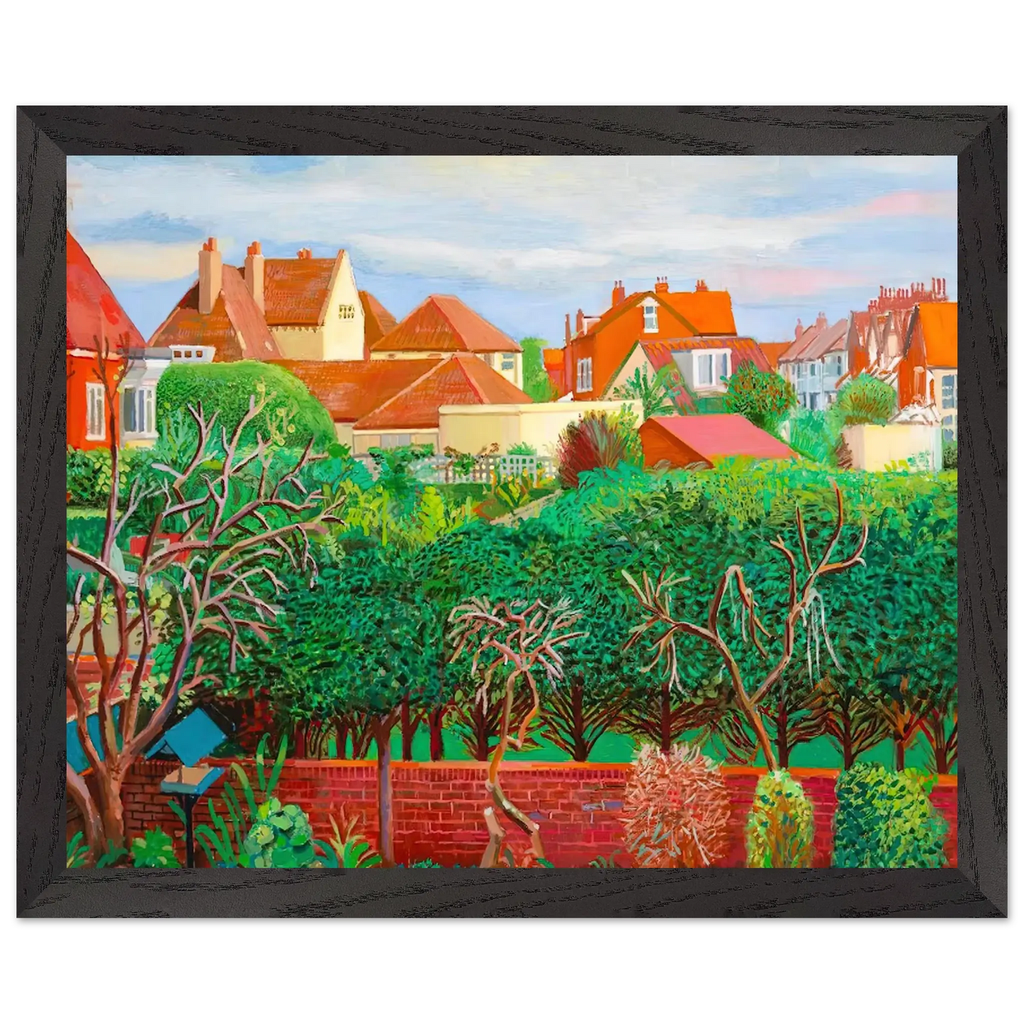 David Hockney - David Hockney Wall art - 70x100 cm / 28x40 Inches - Premium Wooden Framed Poster With Fine Art Paper - Wood frame